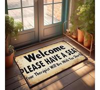 XYBH Paillasson Home Sweet Home Welcome Please Have A Seat - Tapis de ferme - Décoration de bar cacao chaud (40 x 60 cm)