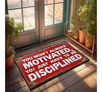 XYBH Paillasson Home Sweet Home « You Won'T Always Motivated, You Just Have To Be Discipliné ». Paillasson de ferme, décoration de bar cacao chaud (65 x 90 cm)