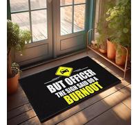 XYBH Paillasson humoristique avec inscription « But Officer The Sign Said Do A Burnout » pour chambre de garçon (50 x 80 cm)
