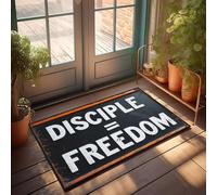 XYBH Paillasson intérieur pour porte d'entrée Disciple = Freedom Paillasson d'intérieur pour la décoration de la maison des hommes (40 x 60 cm)