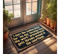 XYBH Paillasson « Men Decor I Don'T Like Making Plans For 'The Day » - Décoration d'automne pour porche (40 x 60 cm)