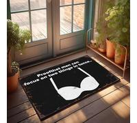 XYBH Paillasson personnalisé pour porte d'entrée preuve que les hommes peuvent se concentrer sur deux choses en tonce. Paillasson pour salle de jeux, décoration cabe homme (65 x 90 cm)