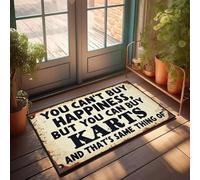 XYBH Paillasson pour entrée extérieure drôle « You Can'T Buy Happiness, But You Can Buy Karts And That's same That's That's Same That's That's Same Thing Of Doormat » Tapis de bienvenue d'été (40 x 60