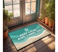 XYBH Paillasson rétro avec inscription « Keep Calm And Carry On » pour adolescents et hommes (50 x 80 cm)