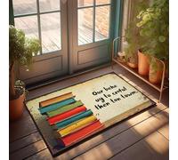 XYBH Paillasson « Welcome Outdoor Entrance » Hello Our Belief Is To Create A Colorful World - Paillasson amusant - Décoration de bar Tiki (50 x 80 cm)
