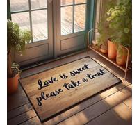 XYBH Stuff For Boys Room Love Is Sweet. Please Take A Treat. Paillasson d'hiver pour porche et extérieur (65 x 90 cm)
