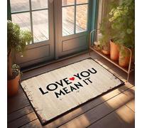 XYBH Stuff For Boys Room Paillasson d'hiver avec inscription « Love You Mean It » pour l'extérieur et le porche (40 x 60 cm)