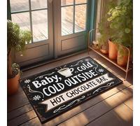 XYBH Stuff For Your Room Baby, It'S Cold Outside. Paillasson avec barre de chocolat chaud pour porte d'entrée (65 x 90 cm)