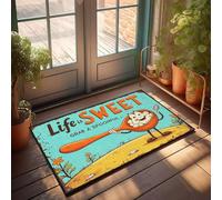 XYBH Stuff For Your Room Life Is Sweet, Grab A Spoonful! Paillasson de bienvenue pour porte d'entrée Décoration pour chambre (40 x 60 cm)