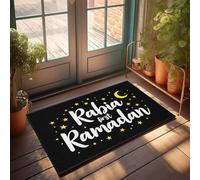 XYBH Stuff For Your Room Rabia's First Ramadan Celebration Paillasson Welcome Home Mat pour porte d'entrée Décoration pour chambre (40 x 60 cm)
