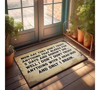 XYBH Tapis d'automne d'extérieur pour hommes disent qu'ils ne font confiance à rien qui saignent pendant 5 jours et ne meurent pas. Paillasson d'hiver pour décoration de bar pour la maison (65 x 90 cm