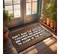 XYBH Tapis d'automne pour porte d'entrée « Don't Mind The Mess My Children Are Make ». Paillasson d'entrée tapis de sol pour la maison (50 x 80 cm)