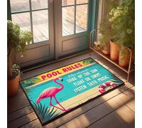 XYBH Tapis d'automne pour se détendre, nager, flotter, prendre un bain de soleil, profiter de la musique tatu - Paillasson d'hiver - Décoration de bar pour la maison (40 x 60 cm)
