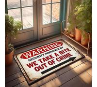 XYBH Tapis de bain de ferme avec avertissement de sécurité fourni par We Take A Bite Out Of Crime - 50 x 80 cm