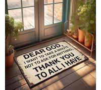 XYBH Tapis de bain de ferme Dear God, I Want To Take A Minute Not To Ask For Anything - Paillasson décoratif pour toilettes - Tapis d'automne (50 x 80 cm)