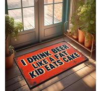 XYBH Tapis de bain de ferme « I Drink Beer Like A Fat Kid Eats Cake » - Décoration d'automne (50 x 80 cm)