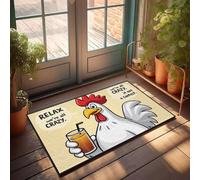 XYBH Tapis de bain de ferme Relax, We'Re All Crazy. It'S Not A Contest Paillasson Tapis de bain de ferme (65 x 90 cm)