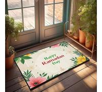 XYBH Tapis de bain de la ferme Happy Ramadan Day - Tapis décoratif pour toilettes - Tapis d'automne (65 x 90 cm)