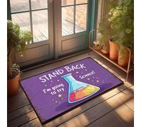 XYBH Tapis de bain ferme avec inscription « Stand Back », « I'M Going To Try Science ! » Paillasson décoratif pour toilettes (40 x 60 cm)