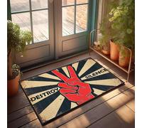 XYBH Tapis de bain motif ferme Destroy Silence : Speak Up! Paillasson décoratif pour toilettes (65 x 90 cm)