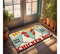 XYBH Tapis de bain « My Lovely Chicken Boy Established 1945 » (40 x 60 cm)