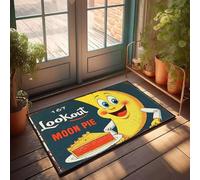 XYBH Tapis de bienvenue automnal extérieur Lookout Moon Pie, 167. Paillasson Accessoires de chambre à coucher Tapis de porte d'intérieur (65 x 90 cm)