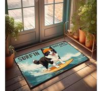 XYBH Tapis de bienvenue d'automne en plein air Surfing Dreams On Your Board! Paillasson Accessoires de chambre à coucher Tapis de porte maison (65 x 90 cm)