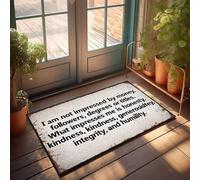 XYBH Tapis de bienvenue d'automne pour l'extérieur, honnêteté, gentillesse, générosité, intégrité, humilité, impressionner, accessoires de chambre à coucher, paillasson d'intérieur (50 x 80 cm)