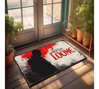 XYBH Tapis de bienvenue d'automne pour l'extérieur : Know Where To Hunt Paillasson Cool Rugs Décoration de chambre (50 x 80 cm)