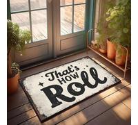 XYBH Tapis de bienvenue d'automne pour l'extérieur « That'S How I Roll » - Accessoires de chambre à coucher - Paillasson d'intérieur (50 x 80 cm)