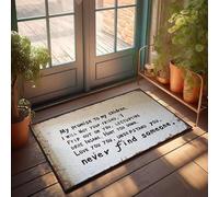 XYBH Tapis de bienvenue pour porte d'entrée en plein air « My Promise To My Children I Will Not Abandon You ». Paillasson décoratif pour mari (40 x 60 cm)