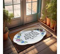 XYBH Tapis de bienvenue uni In Test All Pains Shall Pass. Lord, Sit Above Me Always. Paillasson rustique Tapis de salle de bain Décoration pour la maison (65 x 90 cm)