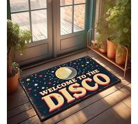 XYBH Tapis de bienvenue uni Welcome To The Disco! Paillasson rustique Tapis de salle de bain Décoration pour la maison (40 x 60 cm)