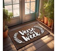 XYBH Tapis de cuisine rustique avec inscription « Verse of the Week » - Décoration de piscine - 50 x 80 cm