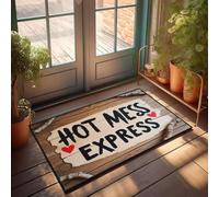 XYBH Tapis de cuisine rustique Hot Mess Express Paillasson rustique Décoration de piscine 65 x 90 cm