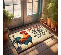XYBH Tapis de porche extérieur Don'T Ruffle, I'Ll Bury You Under The Coop! Paillasson pour salle de bain Tapis d'extérieur (40 x 60 cm)