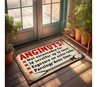 XYBH Tapis de porte à ressort pour entrée extérieure Anginuts : pas excusable pour l'oisiveté, exagération sur l'action, paillasson chaussures, décorations d'automne pour la maison porche (65 x 90 cm)