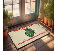 XYBH Tapis de porte amusant pour l'entrée extérieure du département des plaintes. Veuillez prendre le numéro pour le service. Paillasson extérieur Accessoires de bar Décor Tapis de printemps extérieur
