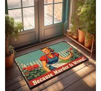 XYBH Tapis de porte d'automne pour entrée extérieure parce que le est mauvais ! Paillasson d'extérieur pour porte d'entrée seul (40 x 60 cm)