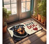 XYBH Tapis de porte d'automne pour entrée extérieure Rottweiler : la race ultime des amoureux des chiens ! Paillasson d'extérieur cool pour garçons (50 x 80 cm)