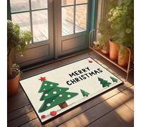 XYBH Tapis de porte d'automne pour l'extérieur « Merry Christmas » - Paillasson Friends - Décorations de porche d'extérieur (65 x 90 cm)