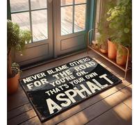 XYBH Tapis de porte d'entrée amusant « Assumez la responsabilité de votre chemin » - Tapis d'extérieur pour la cuisine (65 x 90 cm)
