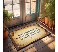 XYBH Tapis de porte d'entrée d'automne extérieur dans la vie, il est important de savoir quand arrêter de se disputer paillasson drôle décoration d'intérieur de salle de jeux (40 x 60 cm)