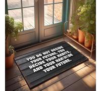 XYBH Tapis de porte d'entrée d'automne extérieur « You Do Not Decide Your Future ». Paillasson amusant pour décoration de salle de jeux (50 x 80 cm)