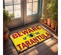 XYBH Tapis de porte d'entrée pour entrée extérieure Beware Of The Tarentula. Paillasson Bar Man Cave Decor Fun Stuff(65 x 90 cm)