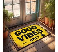 XYBH Tapis de porte d'entrée pour entrée extérieure Good Vibes Only. Paillasson Bar Man Cave Decor Fun Stuff(50 x 80 cm)
