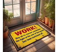 XYBH Tapis de porte d'entrée pour le travail d'entrée en plein air. Day Is Current Yworkdola, The Light At The End Of The Tunnel Paillasson Bar Man Cave Decor Fun Stuff(65 x 90 cm)