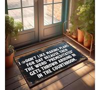 XYBH Tapis de salle de bain amusant avec inscription « I Don'T Like Making Plans For Day Because Then The Word Premeditated » Décoration de chambre à coucher (40 x 60 cm)