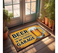 XYBH Tapis de salle de bain antidérapant pour salle de bain Motif bière Always Tastes Better In My Favorite Garage 65 x 90 cm