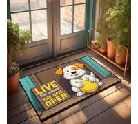 XYBH Tapis de salle de bain rustique « Live Like Someone The Gate Open ». Paillasson décoratif pour chambre et salle de jeux (40 x 60 cm)
